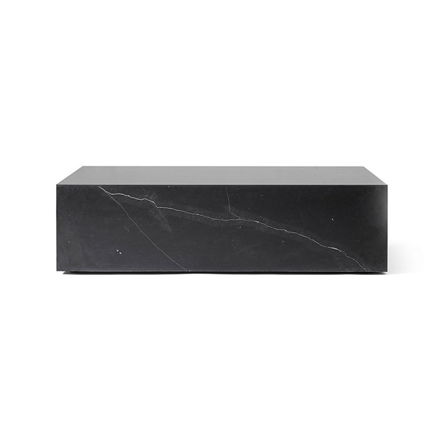 Masuta de cafea neagra din marmura 60x100 cm Plinth Low Menu