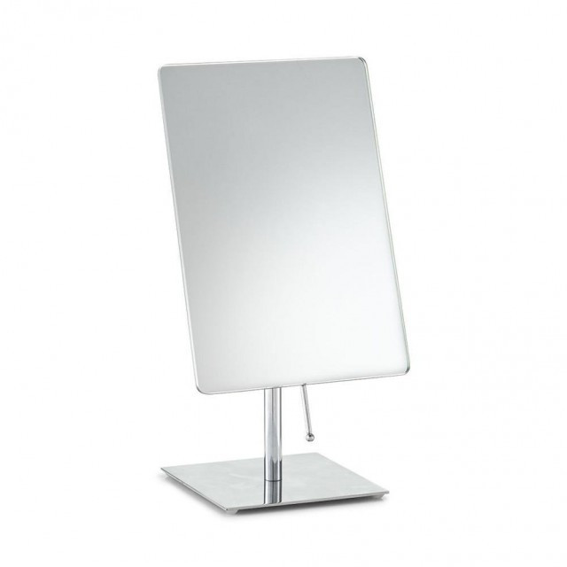 Oglinda cosmetica de masa dreptunghiulara argintie din inox 16x30 cm Bonnie Zeller