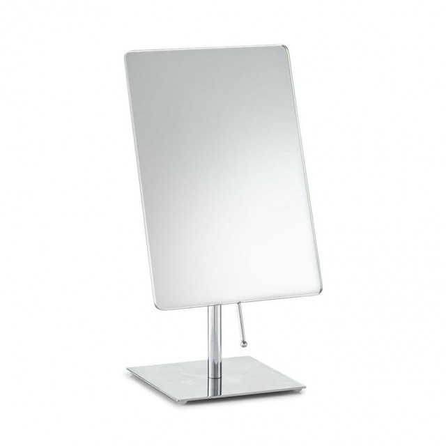 Oglinda cosmetica de masa dreptunghiulara argintie din metal 16x30 cm Bonnie Zeller