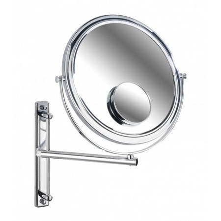 Oglinda cosmetica rotunda argintie din metal 26 cm Alis Wenko