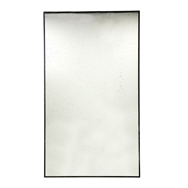 Oglinda de podea dreptunghiulara neagra din metal 100x175 cm Kenny HKliving
