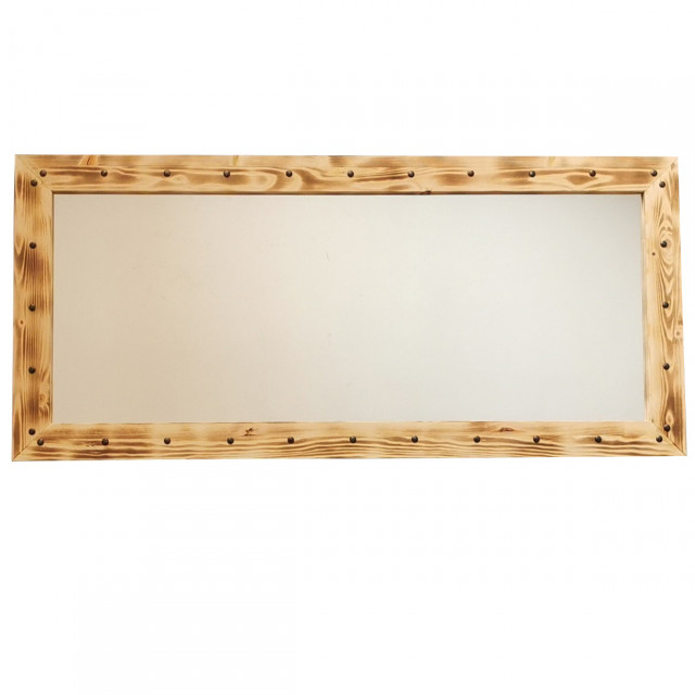 Oglinda dreptunghiulara maro deschis din lemn 50x110 cm Zare The Home Collection
