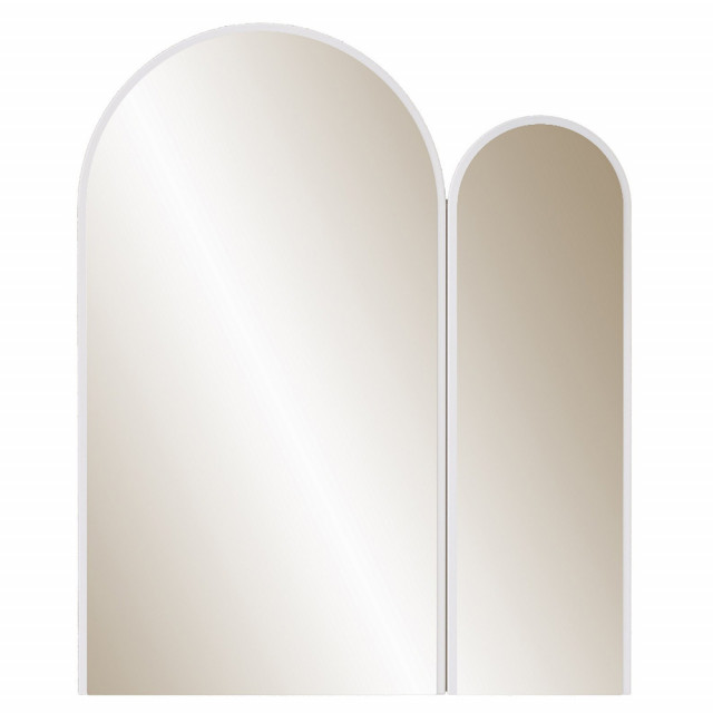 Oglinda ovala alba din lemn 60x73 cm Classe The Home Collection