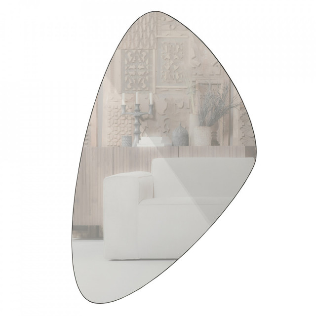 Oglinda ovala neagra din sticla 50x80 cm Philou Woood
