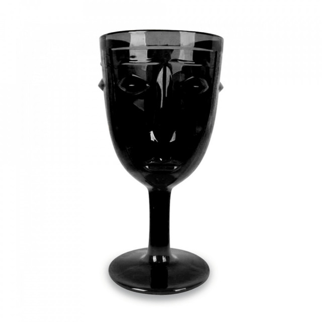 Pahar negru din sticla 8x16 cm Visage The Home Collection