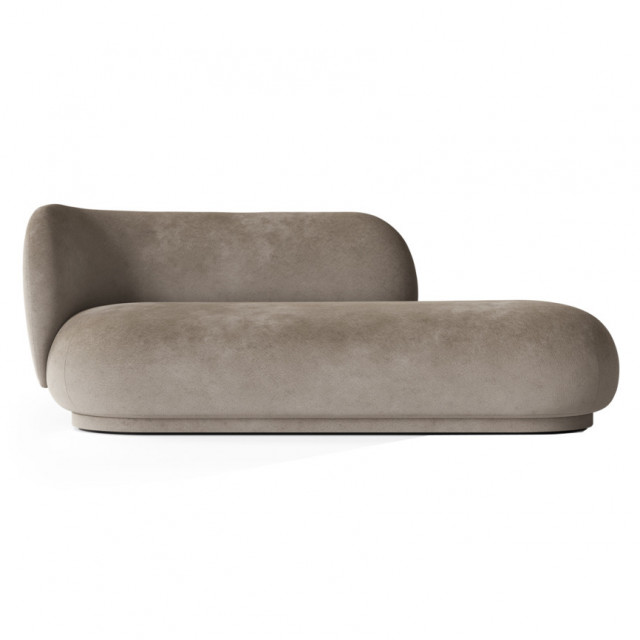 Pat de zi bej din catifea 203 cm Rico Faded Ferm Living