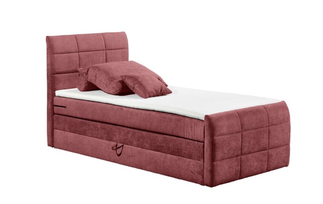 Pat rosu din textil 100x200 cm Kuba Core The Home Collection