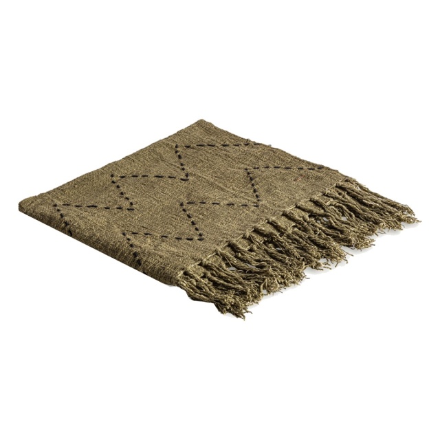 Patura verde din bumbac 140x180 cm Clancy Vical Home