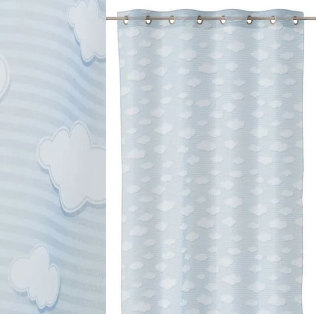 Perdea albastra din fibre sintetice 140x260 cm Misty Cloud The Home Collection