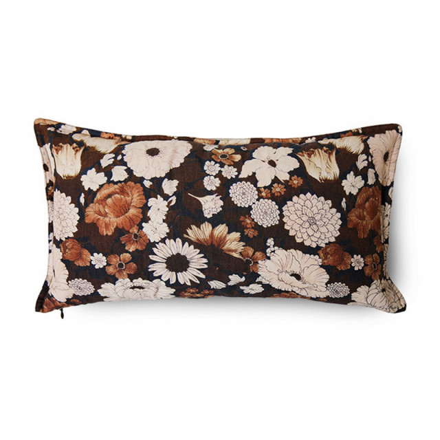 Perna dreptunghiulara multicolora din bumbac si in 30x55 cm Floral HKliving