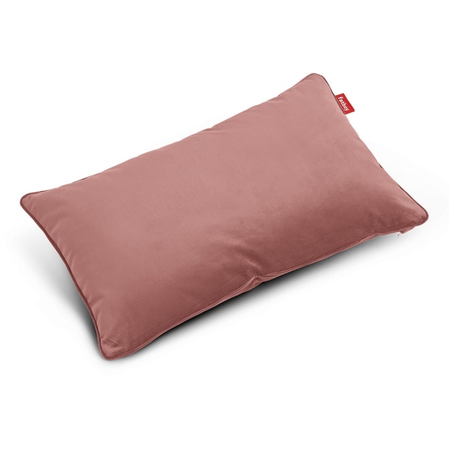 Perna dreptunghiulara roz din catifea 40x66 cm King Fatboy