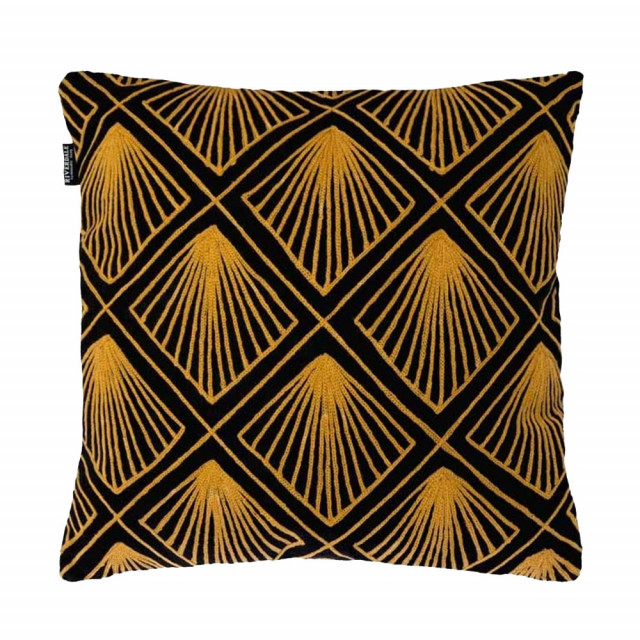 Perna patrata neagra din bumbac 45x45 cm Nina Estile Riverdale