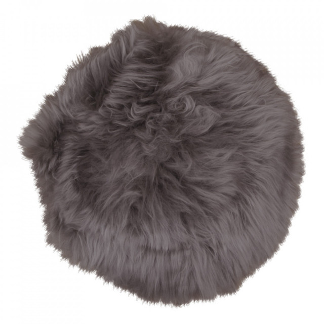 Perna sezut gri inchis din fibre naturale 35 cm Lambskin House Nordic
