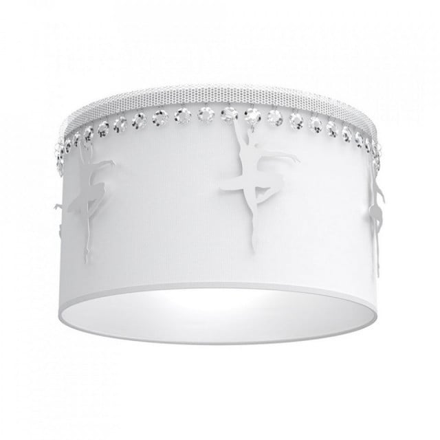 Plafoniera alba din metal Baletnica Round Milagro Lighting