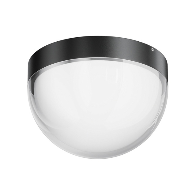 Plafoniera pentru exterior neagra din metal cu LED Mon Maytoni