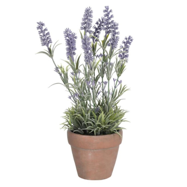 Planta artificiala cu ghiveci din ceramica 36 cm Lavander Kave Home