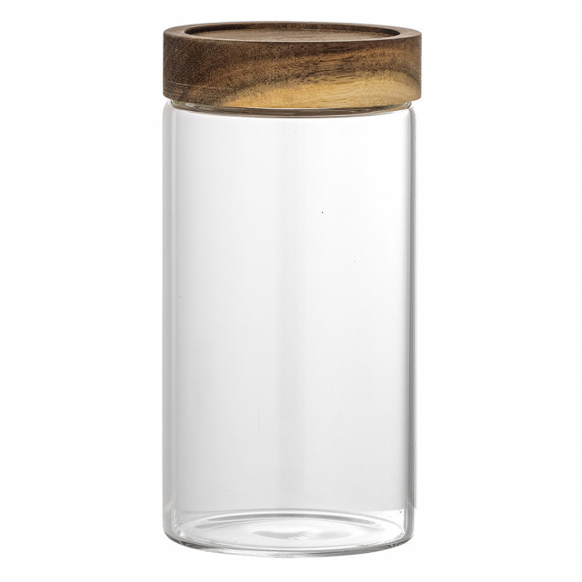 Recipient cu capac transparent/maro din sticla 480 ml Kauna Bloomingville