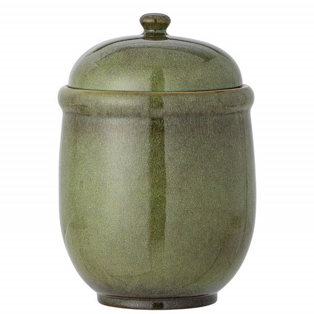 Recipient cu capac verde din ceramica 1,1 L Jenifer Bloomingville