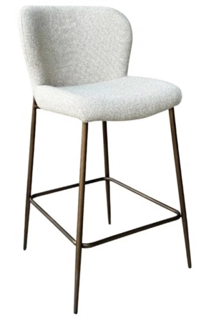 Scaun bar crem din textil Odarby Richmond Interiors