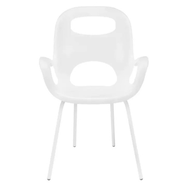 Scaun dining alb din plastic Jax Umbra