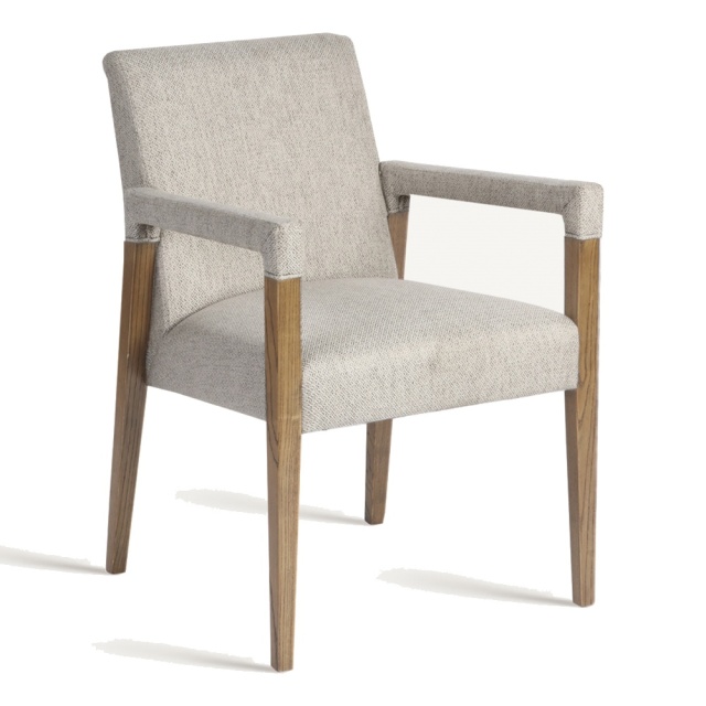 Scaun dining crem din textil Baena Vical Home