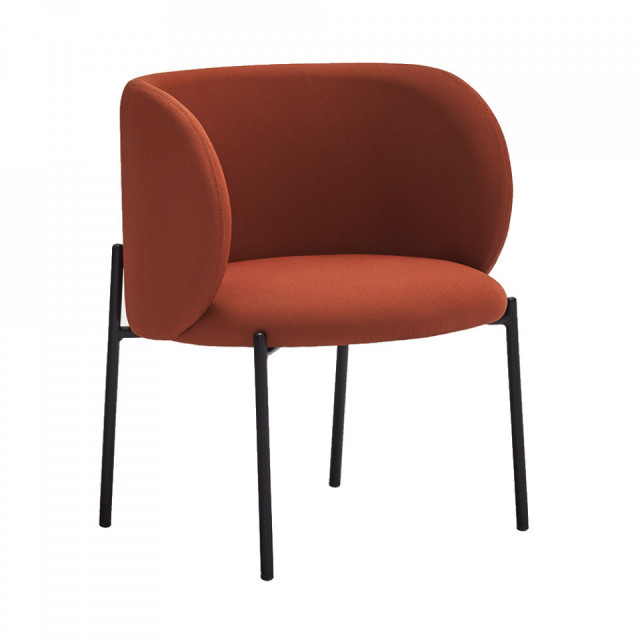 Scaun dining maro teracota din textil Mogi Teulat