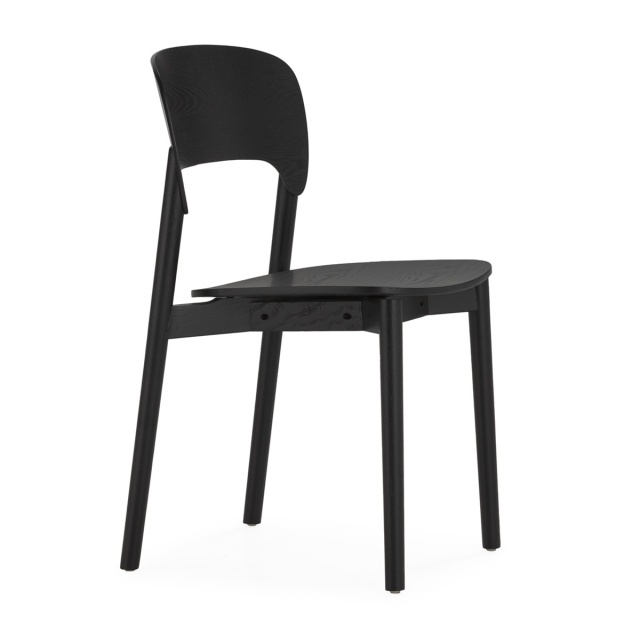 Scaun dining negru din lemn Romeo Thai Natura