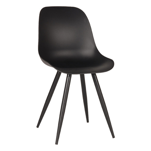 Scaun dining negru din plastic Monza LABEL51