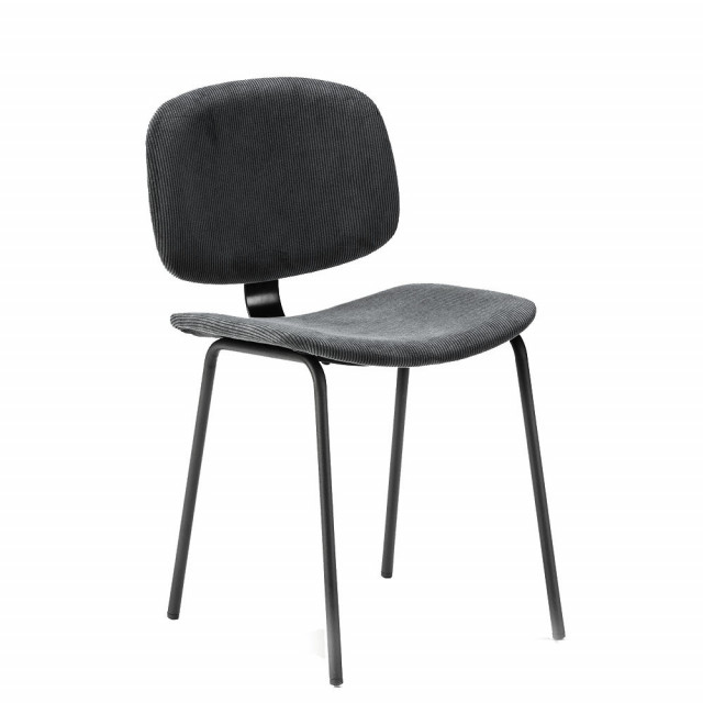 Scaun dining negru din textil Arus The Home Collection