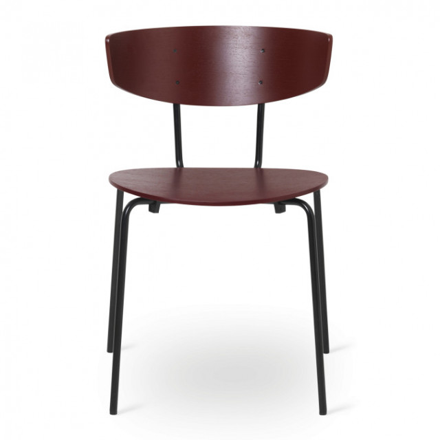 Scaun dining rosu din lemn Herman Ferm Living