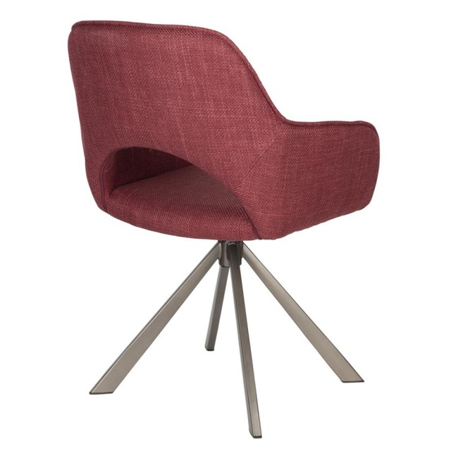 Scaun dining rosu din textil Toye The Home Collection