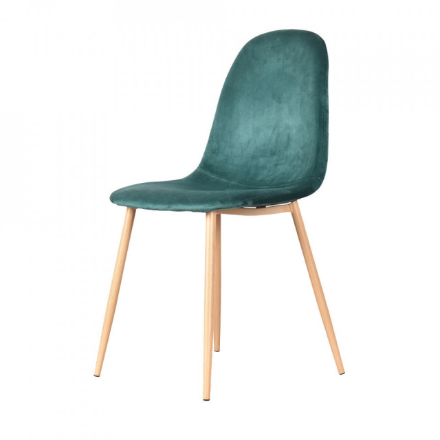 Scaun dining verde/maro din catifea si metal Joseph The Home Collection