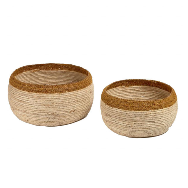 Set 2 cosuri maro din iarba de mare Ornella Kave Home