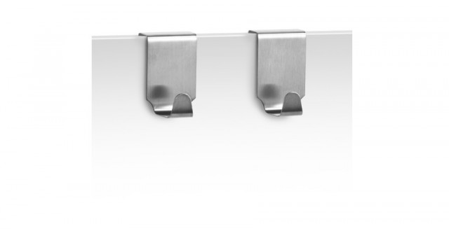 Set 2 cuiere argintii din inox pentru usa Cupboard Door Zeller