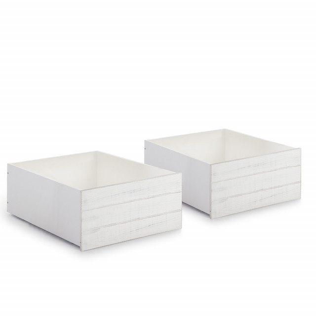 Set 2 sertare pentru pat albe din lemn Ulises The Home Collection