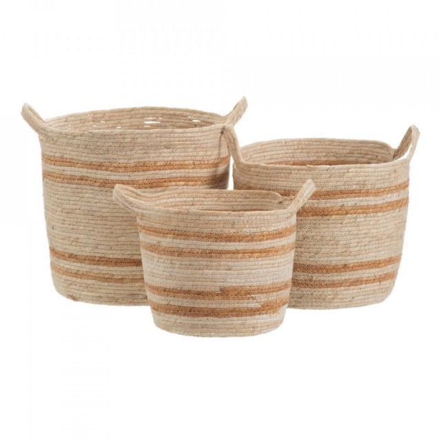 Set 3 cosuri maro din fibre naturale Kelle Medium The Home Collection