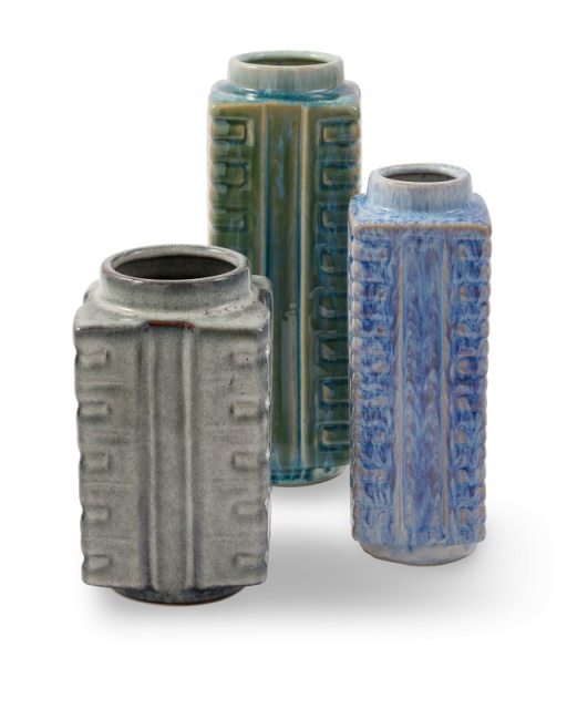 Set 3 vaze multicolore din ceramica Small City Pols Potten