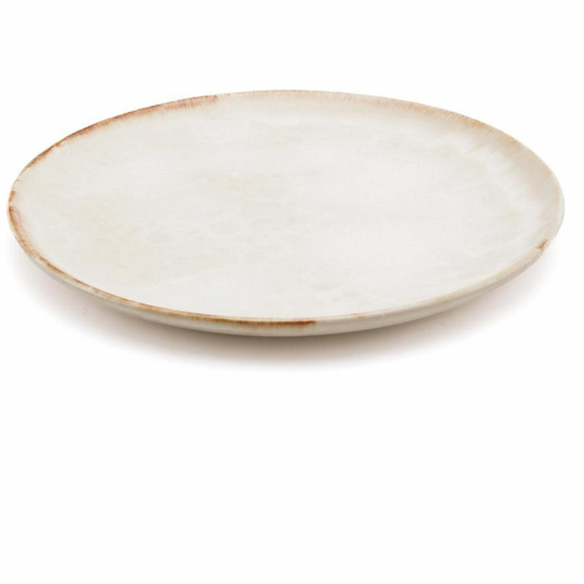 Set 4 farfurii intinse crem din ceramica 28 cm Cascais Bazar Bizar