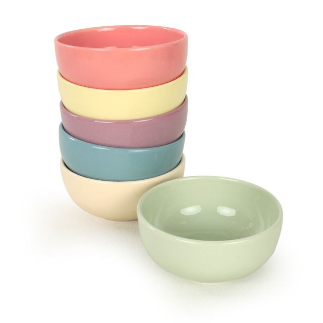 Set 6 boluri multicolore din ceramica 110 ml Gas The Home Collection