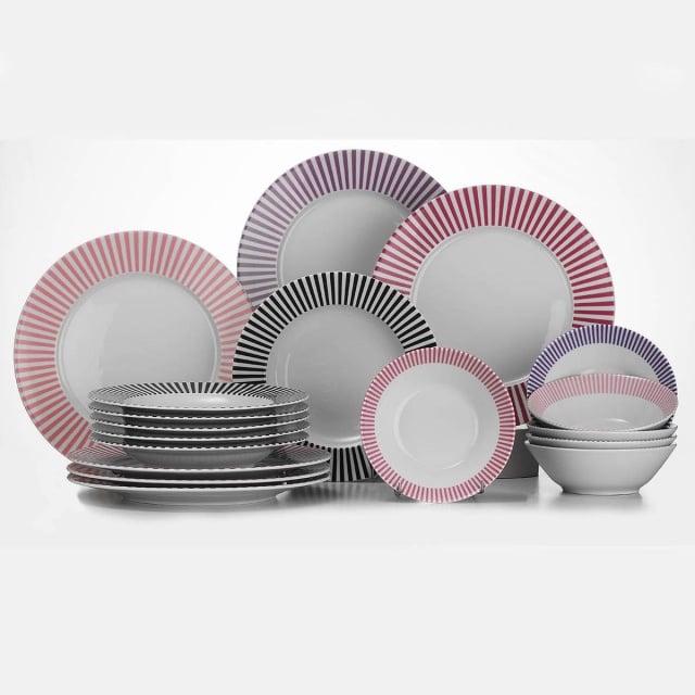 Set de masa 18 piese multicolore din ceramica Redup The Home Collection