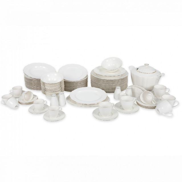 Set de masa 83 piese albe din ceramica Nano The Home Collection