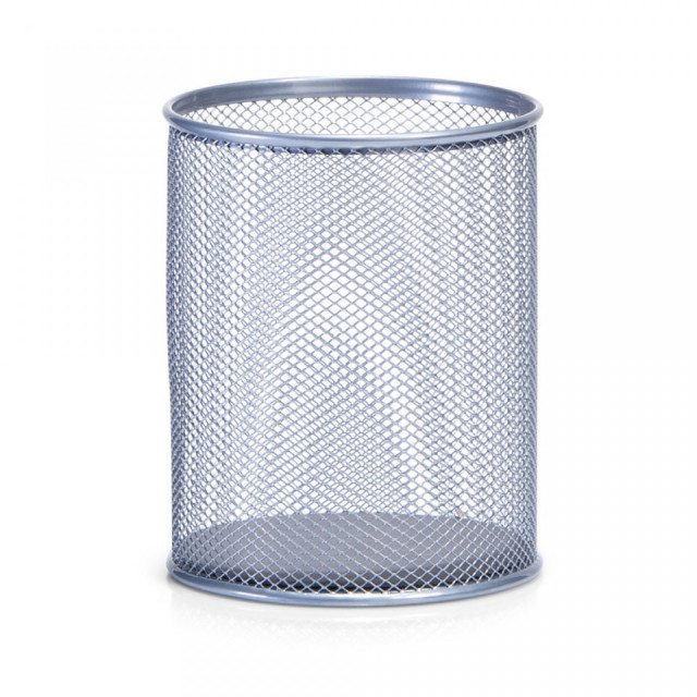 Suport gri din metal pentru birou Mesh Utensil Cup Zeller