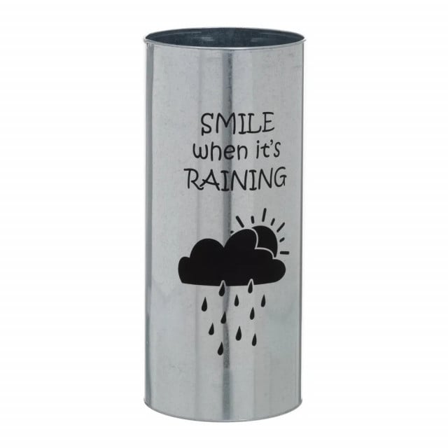 Suport pentru umbrela argintiu din metal 46 cm Smile The Home Collection