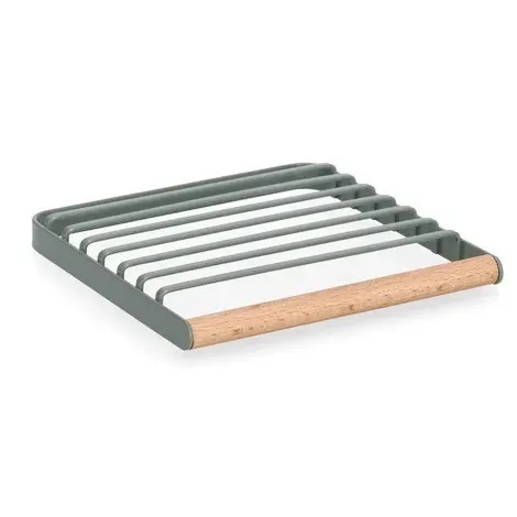 Suport pentru vase fierbinti verde salvie/maro din metal 18x18 cm Via Zeller