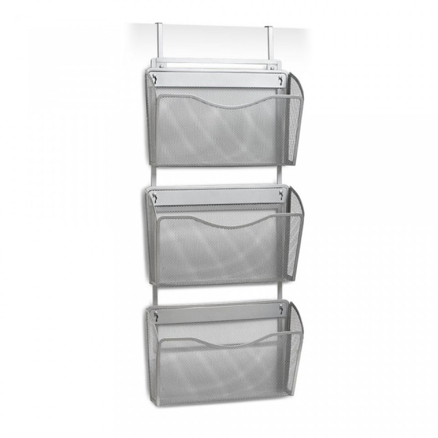 Suport reviste gri din metal pentru usa si perete Mesh Magazine Wall/Door Zeller