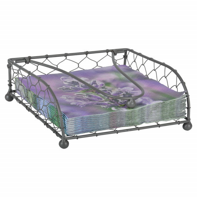 Suport servetele gri din metal Bunta Esschert Design