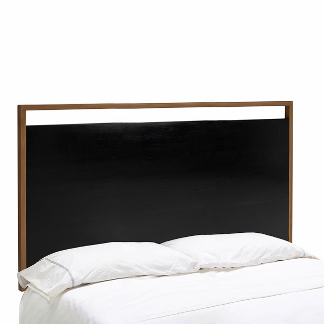 Tablie pat neagra/aurie din lemn 190 cm Habria Thai Natura