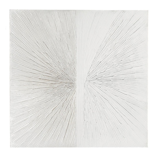 Tablou alb din fibre naturale 100x100 cm Texture Bizzotto