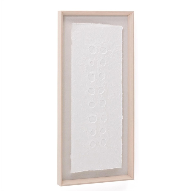Tablou alb din fibre naturale 44x94 cm Olvin Kave Home