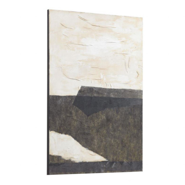 Tablou alb/negru din canvas si lemn de pin 60x90 cm Zenila Kave Home